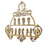 Brass Vishnu Dashavatar Wall Panel | 21.5" Sacred Art with Shankh Chakra & Namah | 5kg Divine Masterpiece | Temple Grade Art | Jaipurio